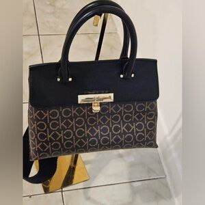 Calvin Klein Becky Top Handle Mini Bag Crossbody One Size, Brown/Khaki/Black